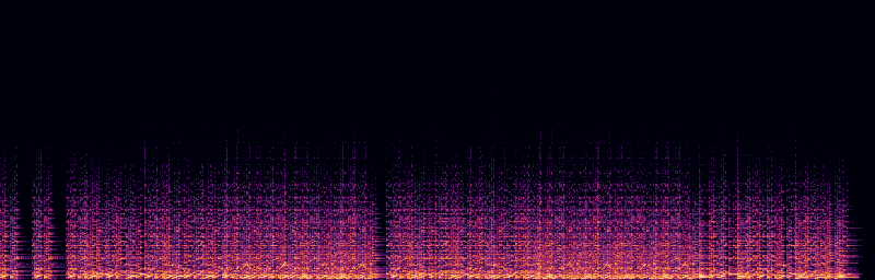spectrogram of River Flows in You — 800 notes on the sampled piano